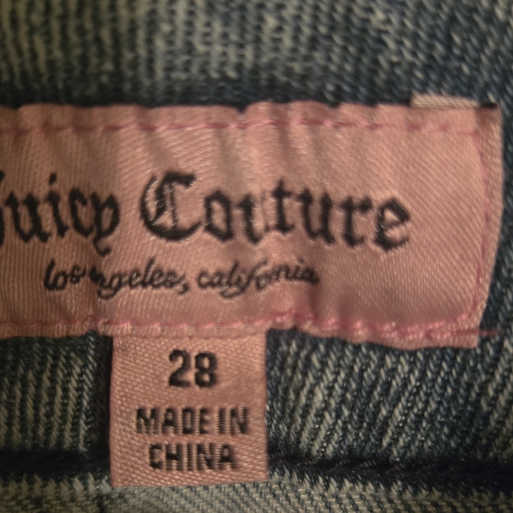 Juicy Couture Light Blue Denim Muni Y2K Skirt Size 28 - Picture 3 of 9